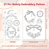 4 Sheets 11.6x8.2 Inch Stick and Stitch Embroidery Patterns DIY-WH0455-177-2