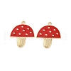 Golden Plated Alloy Enamel Pendants ENAM-Z017-04G-1