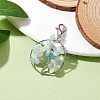 Tree of Life Wire Wrapped Natural Aquamarine Pendant Decorations HJEW-JM01877-2