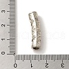 Hollow Tibetan Style Alloy Carved Flower Tube Beads TIBEB-L007-07AS-3