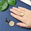 304 Stainless Steel Cuff Rings Components STAS-Z138-02G-03-1
