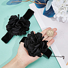 CRASPIRE Gothic Cloth Flower Cord Bracelet & Choker Necklace NJEW-CP0001-04A-3