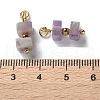 Natural Amethyst Cuboid Beaded Pendants STAS-C120-02G-02-3