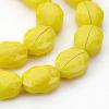 Pearl Luster Plated Glass Bead Strands EGLA-E037-PL01-3