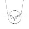 SHEGRACE Rhodium Plated 925 Sterling Silver Pendant Necklaces JN803A-1