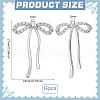 BENECREAT 6Pcs Brass with Rhinestone Pendants KK-BC0014-26P-2
