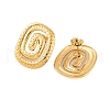 Ion Plating(IP) 304 Stainless Steel Stud Earrings for Women EJEW-P279-46G-2