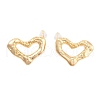 2Pcs Brass Stud Errings EJEW-B058-03G-1