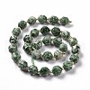 Natural Green Spot Jasper Beads Strands G-G990-F10-3