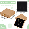 Kraft Paper Necklace Earring Storage Gift Drawer Boxes CON-WH0095-87B-2