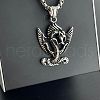 Vintage Punk Stainless Steel Dragon Pendant Necklaces for Men NN6351-1