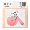 DIY Peach Keychain Kits DIY-A009-02-4