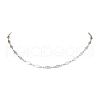 304 Stainless Steel Rhombus Link Chain Necklaces NJEW-JN05205-02-2