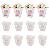 Mother's Day Trapezoid Paper Flower Gift Tote Bags with Plastic Visible Window ABAG-WH0045-25C-1
