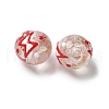 Luminous Handmade Enamel Gold Sand Glass Beads Strands LAMP-U004-08-5