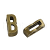 Tibetan Style Alloy Letter Slide Charms TIBEB-Q055-02AB-NR-1