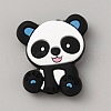 Panda Silicone Beads SIL-WH0002-82A-1