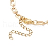 Brass Rectangle Link Chains Bracelet Making AJEW-JB01302-01-3