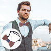 CHGCRAFT 1Pc Wood Bow Ties for Bridegroom AJEW-CA0004-59B-6