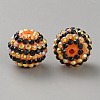 Halloween Theme Resin Rhinestone Beads RB-WH0003-08O-2