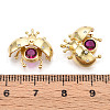 Brass Micro Pave Cubic Zirconia Charms KK-N265-20G-3
