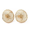 Ion Plating(IP) 304 Stainless Steel Overlapping Intertwined Entwined Rings Stud Earrings for Women STAS-E154-01G-1