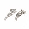 Clear Cubic Zirconia Wing Dangle Stud Earrings EJEW-H093-17P-2