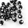 Dot Pattern Opaque Acrylic Beads SACR-R883-12mm-01-1