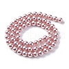 UV Plating Pearlized Glass Pearl Beads Strands GLAA-F128-01A-T19-4
