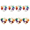 SUPERFINDINGS 8Pcs 2 Colors Chakra Natural Gemstone Chip Pendants FIND-FH0005-10-1