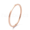 1mm Polished Plain Dome Finger Ring for Girl Women RJEW-C012-02E-RG-3