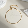 European Style Stainless Steel Round Snake Chain Anklets for Women PL9506-1-1