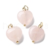 Natural Rose Quartz Pendants STAS-C120-09G-1