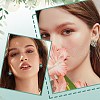 SOFPLATE 100Pcs Flat Round Stainless Steel Stud Earring Settings STAS-SP0001-61D-P-5