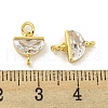 Brass with Clear Cubic Zirconia Pendant Bail KK-G490-05G-3