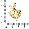 Rack Plating Brass Micro Pave Cubic Zirconia Pendants KK-D343-14G-B-3