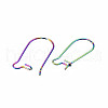 304 Stainless Steel Hoop Earrings Findings Kidney Ear Wires X-STAS-N098-006-4