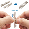 Brass Magnetic Slide Lock Clasps KK-TA0007-64-5