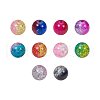10 Colors Round Transparent Crackle Glass Beads CCG-YW0001-B-3