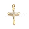 Brass Micro Pave Cubic Zirconia Pendants KK-Z100-42G-02-1