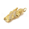 Brass Micro Pave Cubic Zirconia Pendants KK-S523-20G-A-2