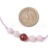 Round Natural Quartz & Carnelian Beaded Necklace & Bracelet & Dangle Earring Sets SJEW-JS01335-10