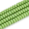 Opaque Spray Painted Glass Beads GLAA-ZX008-4mm-18B-1