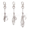 Moon & Star Alloy Swivel Lobster Claw Clasps & Brass Cable Chains AJEW-JB01337-1
