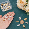   32 Sets 8 Styles Ion Plating(IP) 304 Stainless Steel Box Clasp FIND-PH0020-89-3