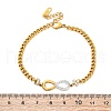 304 Stainless Steel Infinity Link Bracelets BJEW-Z099-03G-5