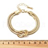 304 Stainless Steel Snake Chain Bracelets for Women BJEW-G744-01G-3