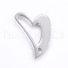 Tarnish Resistant 304 Stainless Steel Open Heart Pendants STAS-I094-17P-2