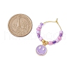 7Pcs Alloy Enamel Flat Round with Smiling Face Charms Wine Glass Charms HJEW-JM02501-5