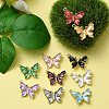 10Pcs Rack Plating Alloy Enamel Pendants ENAM-YW0002-50-5